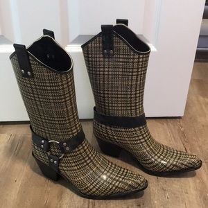 Nomad herringbone cowboy boots 7